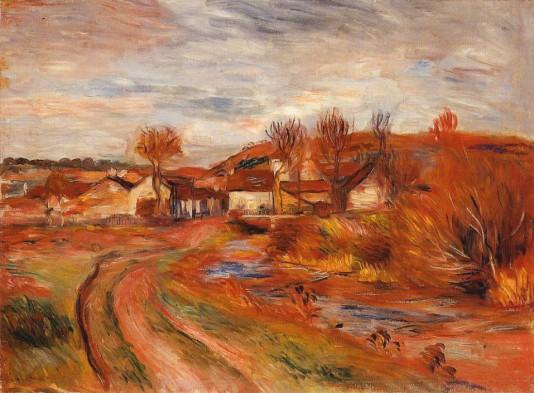 Landscape in Normandy - 1895 - Pierre Auguste Renoir Painting